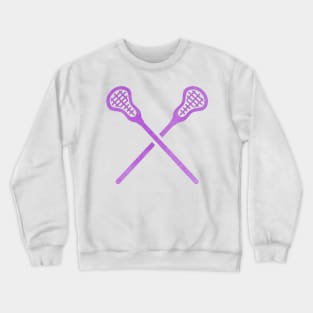 Lacrosse Stick Purple Crewneck Sweatshirt